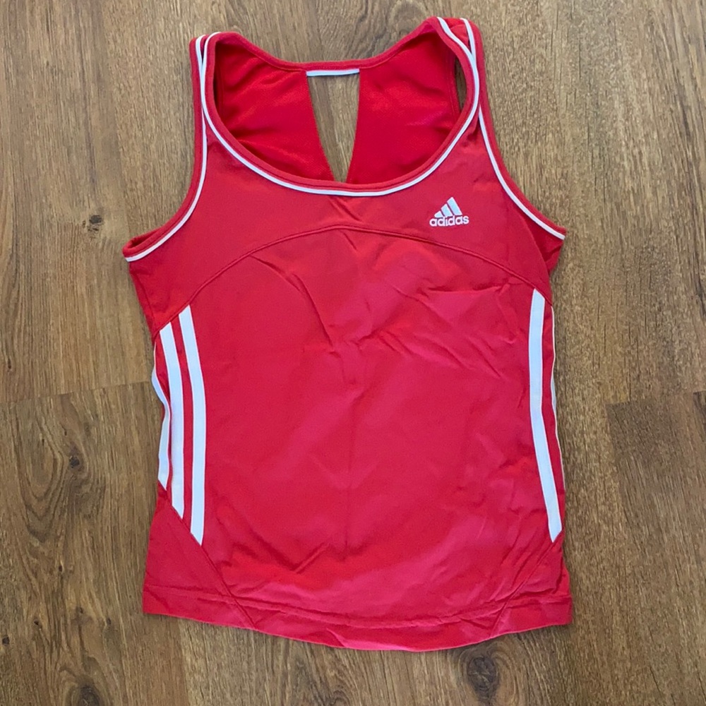 Adidas tank with keyhole back